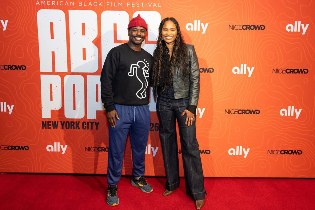 ABFF NYC MOTION James Lane and Nicole Friday red carpet